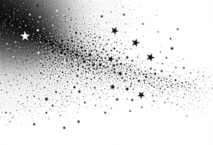 Small stars background tattoo idea
