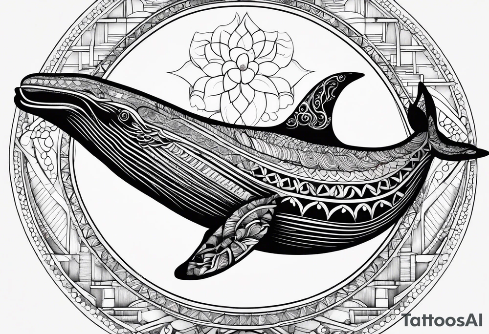 nordic vertical whale tattoo idea