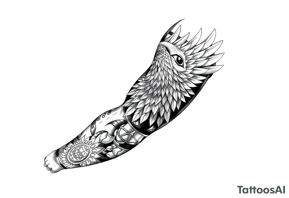 Egyptian theme . Add more elements. I have Egyptian symbols also so I want to connect them tattoo idea