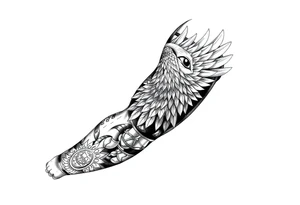 Egyptian theme . Add more elements. I have Egyptian symbols also so I want to connect them tattoo idea