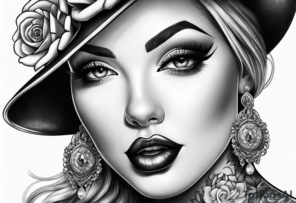 Pinup girl tattoo idea
