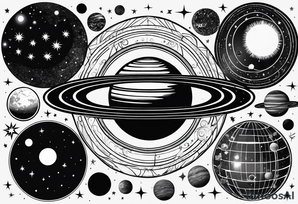 A solar system tattoo idea
