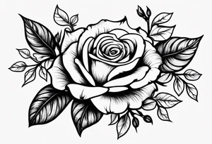 thorny vines with rose petals tattoo idea