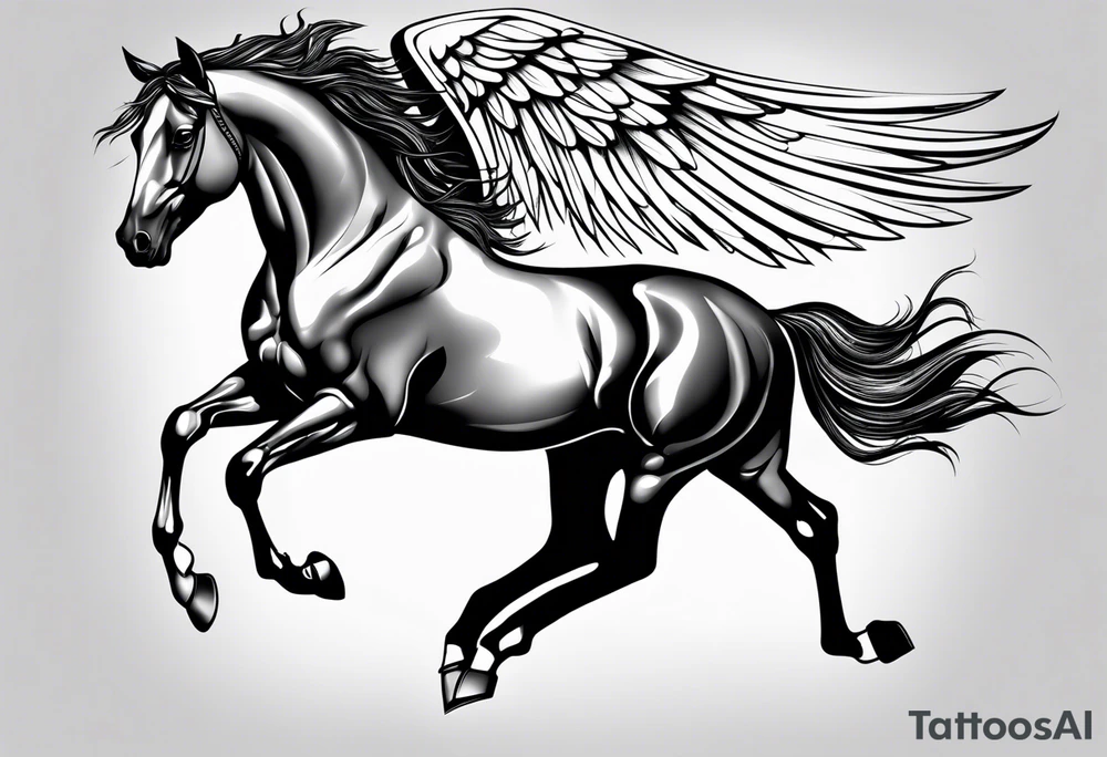 Horse with wings tattoo idea