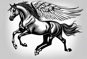 Horse with wings tattoo idea