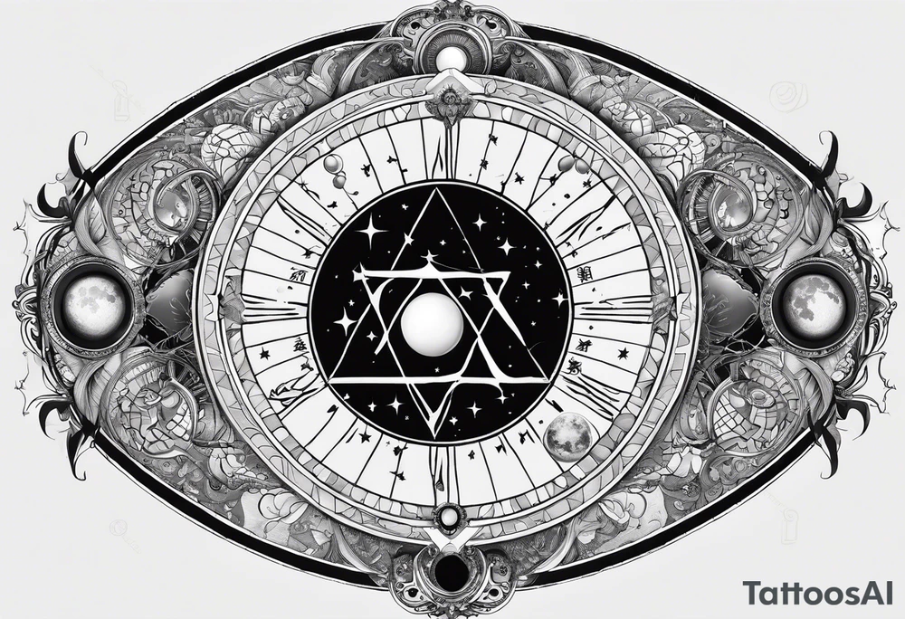 Astrology, Gemini, Natal Chart, angelic, soul mates, vision, planetary, the moon, third eye, armband tattoo idea