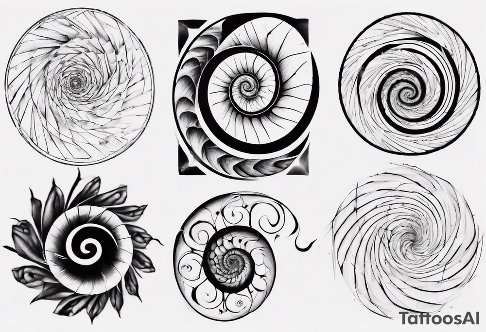Fibonacci spiral tattoo idea
