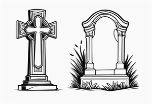 Gravestone without cross tattoo design tattoo idea