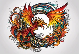 dragon and phoenix tattoo tattoo idea