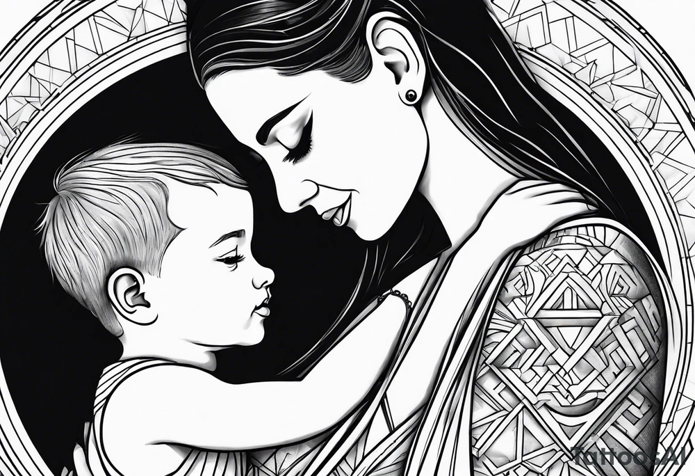 A mothers love for her kids tattoo idea