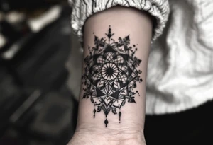 photographer trippy geometric tattoo idea