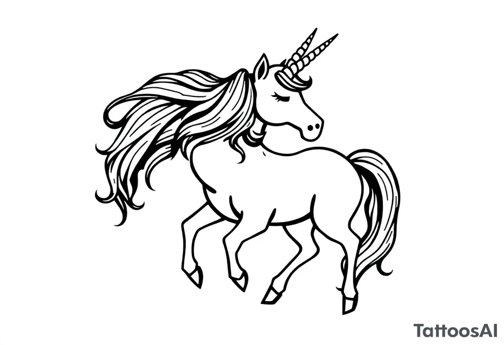 weird unicorn tattoo idea