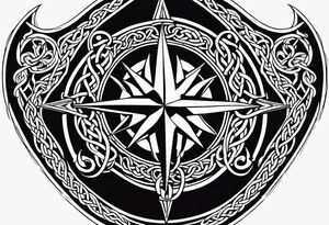 Celtic, forearm, half sleeve, anchor, compass tattoo idea