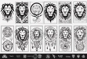 Lion in the sun tattoo idea