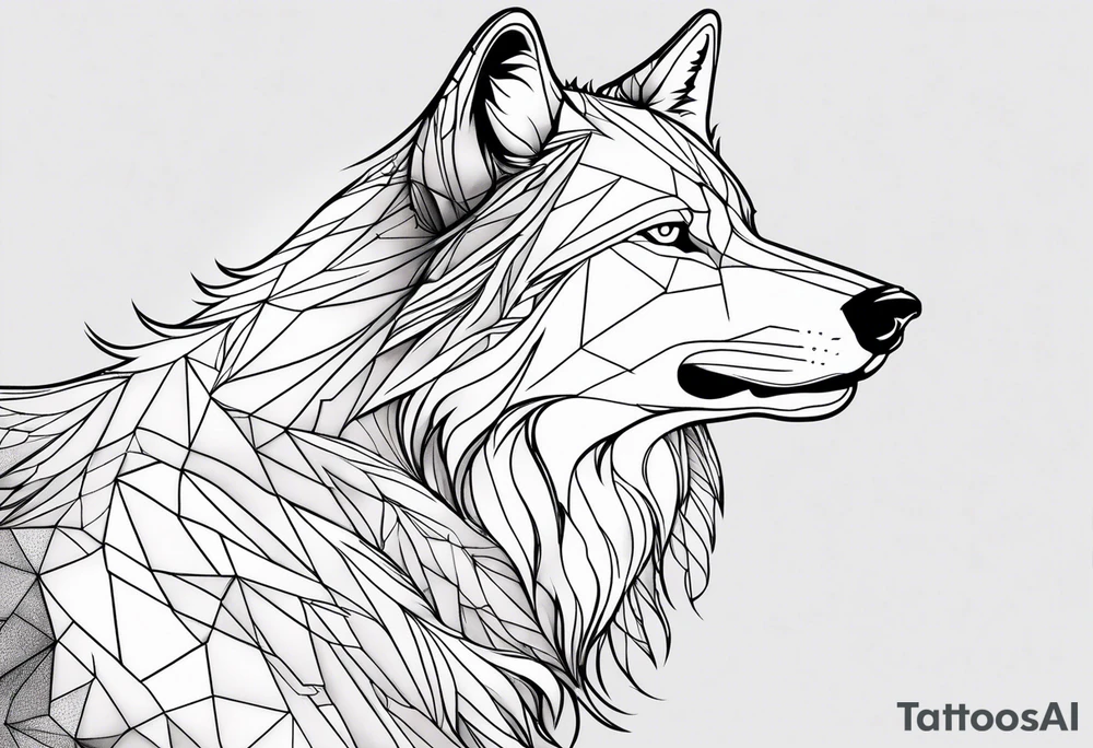 Mountains, wolf under tattoo idea