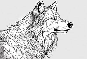 Mountains, wolf under tattoo idea