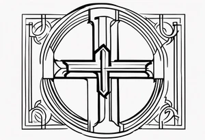 Cross Roman numeral 01/18/23 tattoo idea