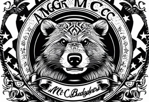Angry Mc Badgers tattoo idea