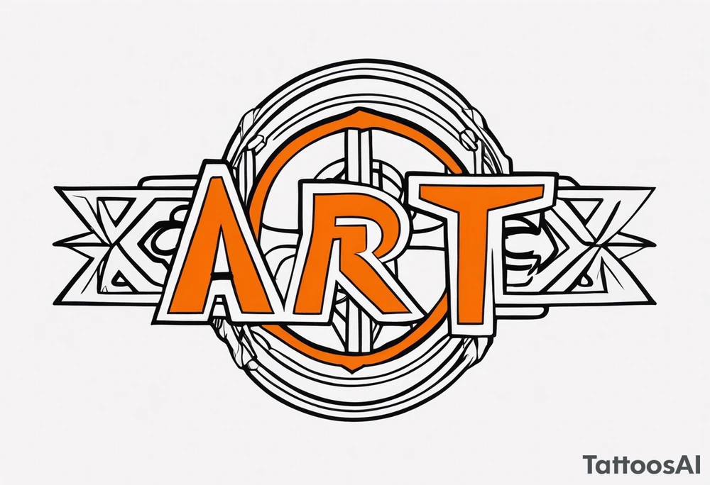 A naruto headband with the letters AR in the middle tattoo idea