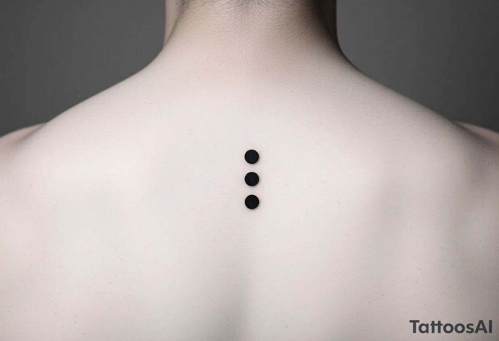 A Semicolon (;) with a Broken/Tapered End tattoo idea