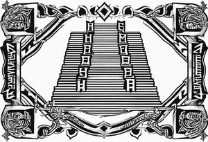 Valhalla stairs chains tattoo idea