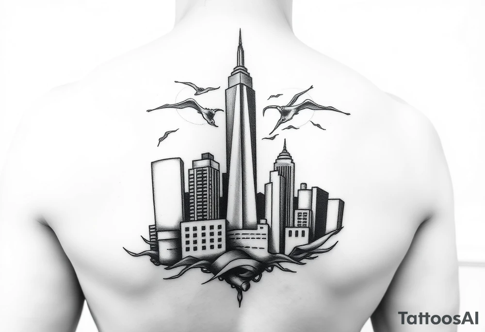 New York arm tattoo tattoo idea