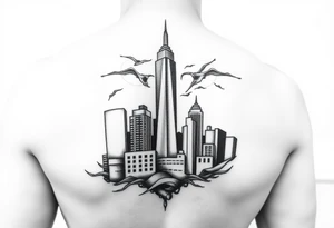 New York arm tattoo tattoo idea