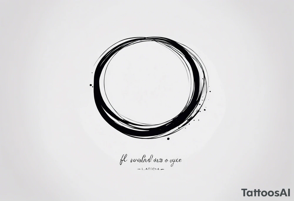 circle with written quote: "L a v i t a  è  c i ò  c h e  t i  a c c a d e  m e n t r e  s e i  i m p e g n a t o  a  f a r e  a l t r i  p r o g e t t i." tattoo idea