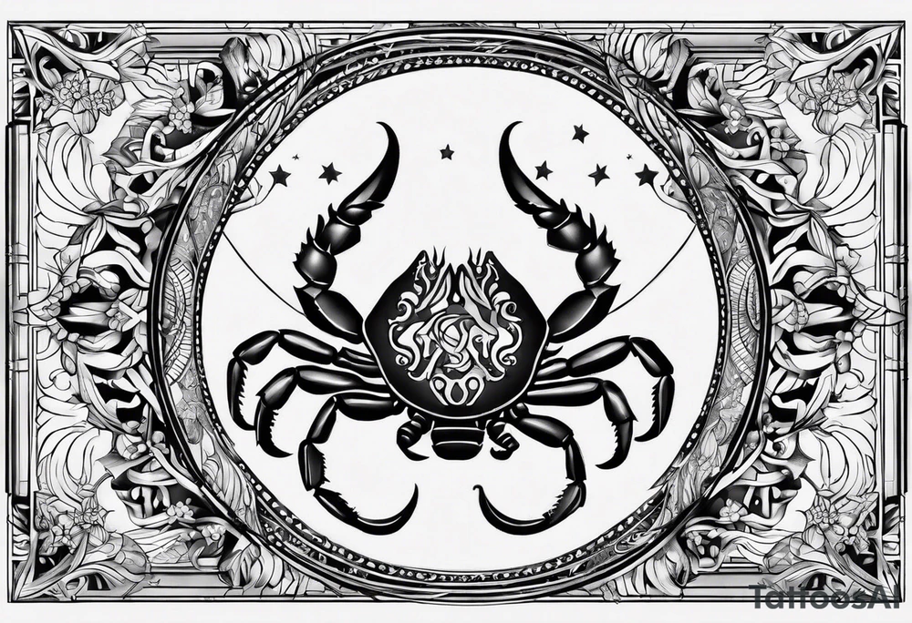 Scorpio sign astro original but beautiful tattoo idea