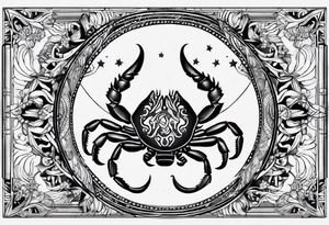 Scorpio sign astro original but beautiful tattoo idea