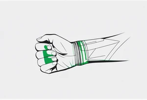 lines around wrist, abstract, green and black, covered from wrist to forearm, fully covered, no borders, blackwork, no people tattoo idea