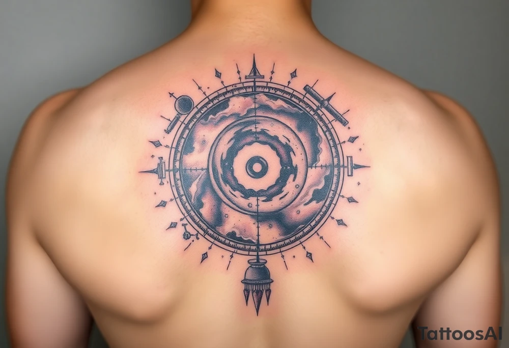 Astronomy surrounded by the galaxy tattoo idea