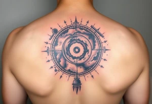Astronomy surrounded by the galaxy tattoo idea