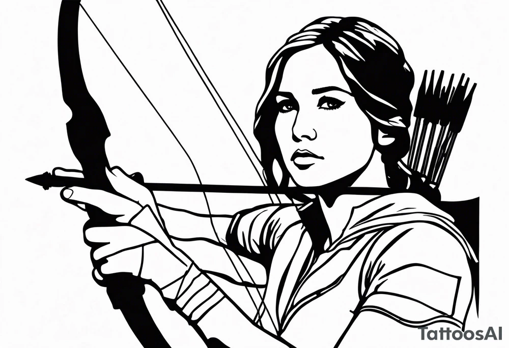 katniss everdeen fineline tattoo idea