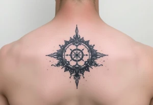 negative space tattoo inspired by the space and time tattoo idea
