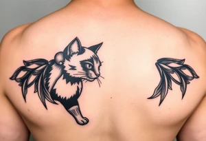 black cat tattoo idea
