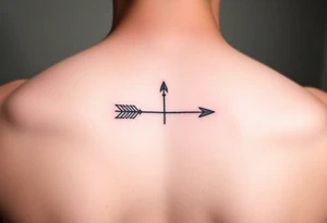 Tiny thin fine line arrow tattoo idea