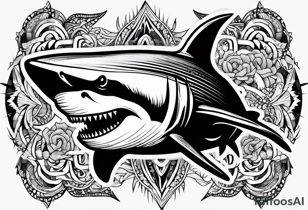 Shark teeth tattoo idea