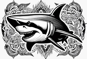 Shark teeth tattoo idea