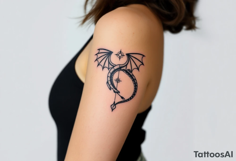 angel and dragon tattoo idea