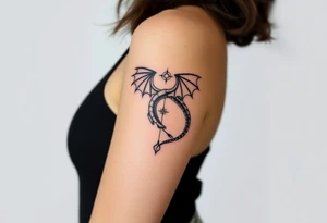angel and dragon tattoo idea