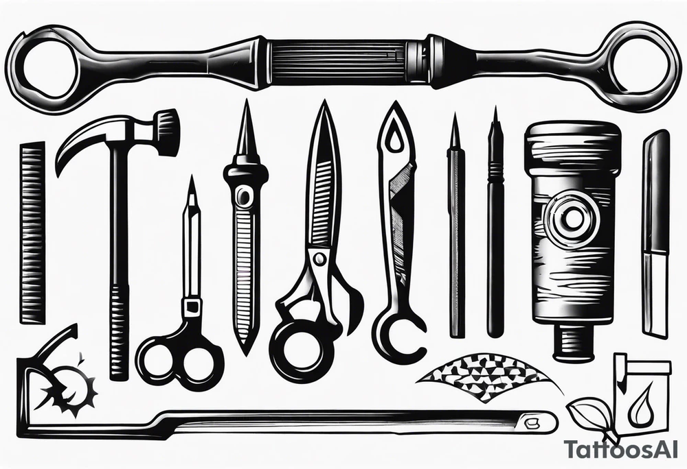 Mechanic tools tattoo idea