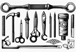 Mechanic tools tattoo idea
