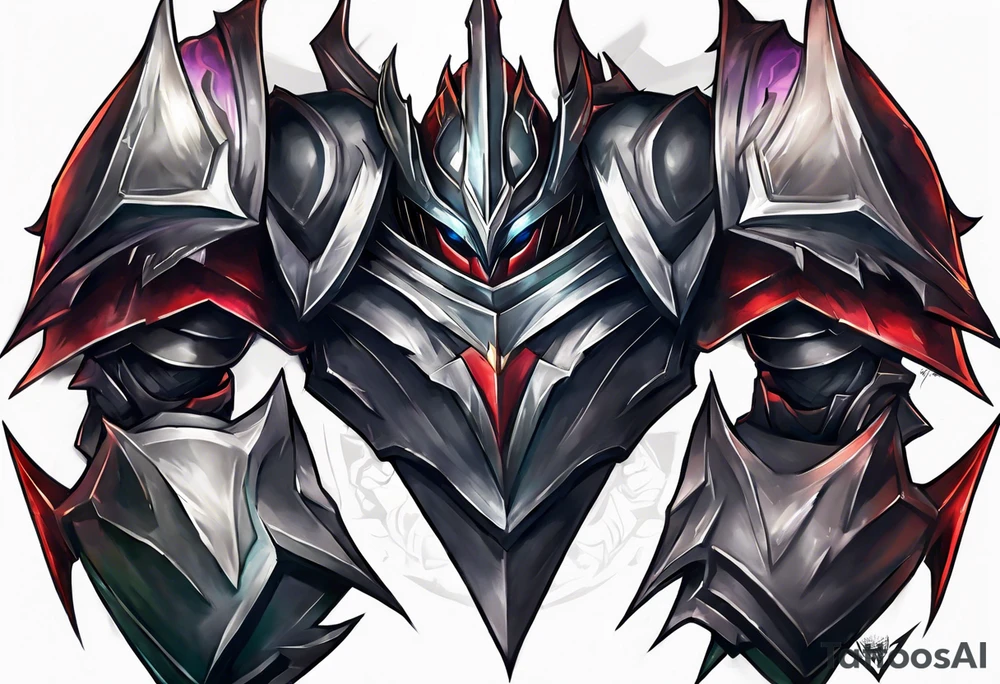 Mordekaiser from league of legends upper arm tattoo tattoo idea