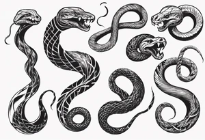 interlocking snakes tattoo idea
