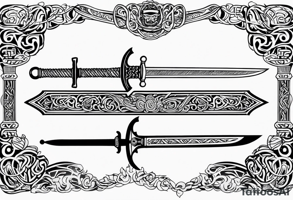 Viking sword Valhalla image tattoo idea
