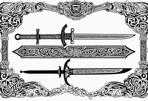 Viking sword Valhalla image tattoo idea