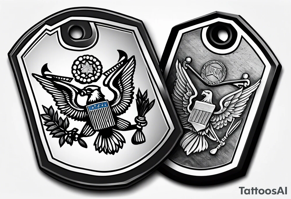 Us army dog tags tattoo idea