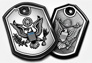 Us army dog tags tattoo idea