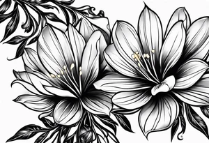 african flame tree flower tattoo idea